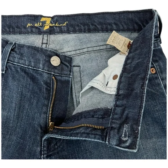 7 for all Mankind Bootcut Jeans Pink  Stitching Womens Size 31 - Picture 9 of 13